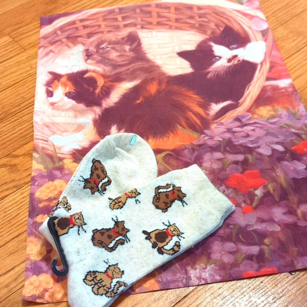 Cat mini flag and socks